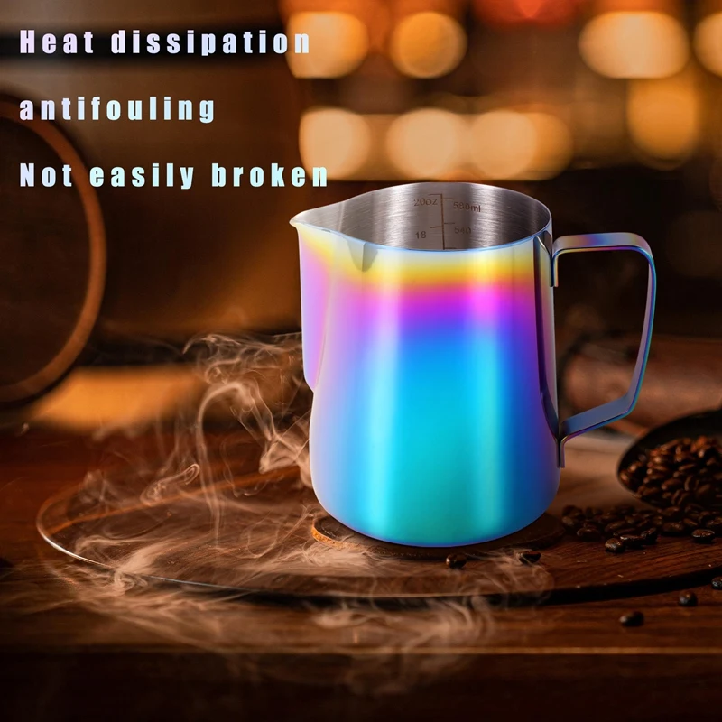 Кувшин для вспенивания молока с художественной ручкой 20 унций