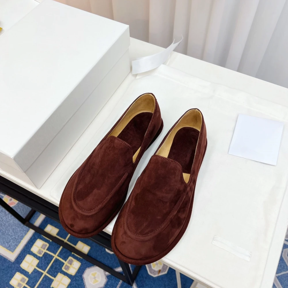 Осень 2024 новая модная женская обувь на плоской подошве с круглой головкой Lefo