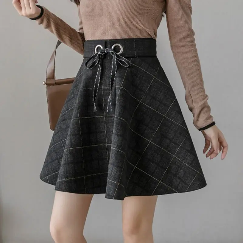 

Sexy Women Casual Skirt Autumn High Waist Chic A Line Ladies Mini Skirt Korean Zipper Preppy Style Girls Dance Skirts T166