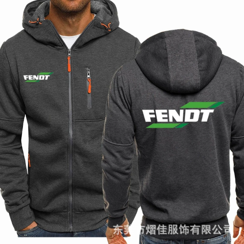 

Модная мужская Весенняя новая мотоциклетная Толстовка FENDT, хлопковая повседневная мужская толстовка на молнии
