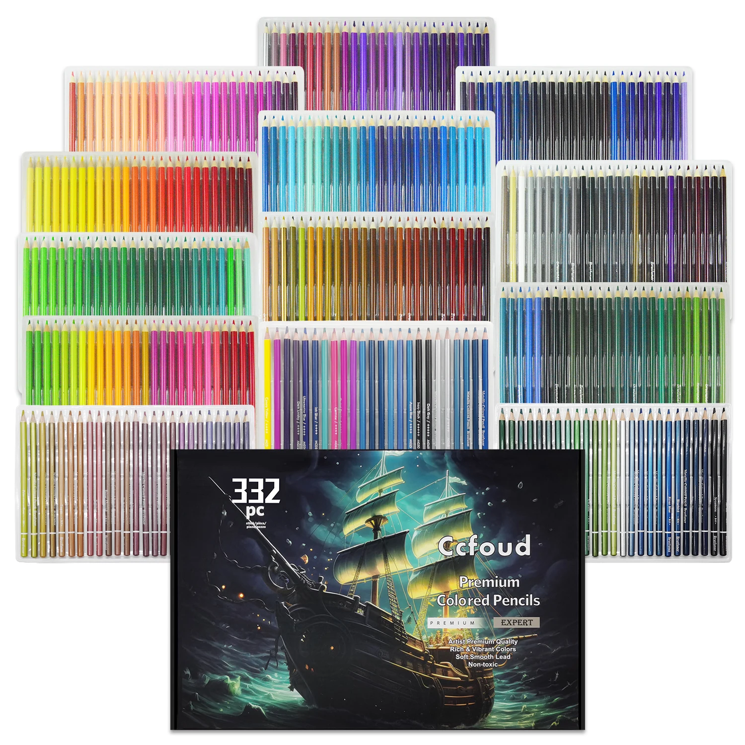 

Набор Цветных Карандашей Премиум-класса Для Взрослых — 72/80/120/180/192/332 Цвета, Масляные