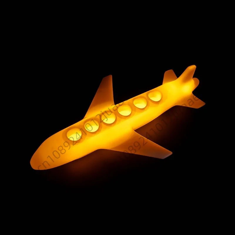 Фото Подставка для бокалов с LED-подсветкой и индивидуальным логотипом, поднос для шотов в форме самолета, держатель для вина, текилы, виски, LED-подсветка для бара или ночного клуба №2