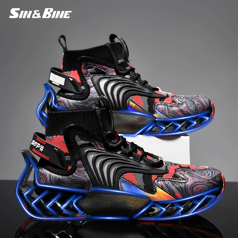 

Mens Shoes Casual Designer shoes Mens Gym Shoes Luxury High Top Sneakers Tennis Shoes Men Trainer Race Breathable Tides Shoes