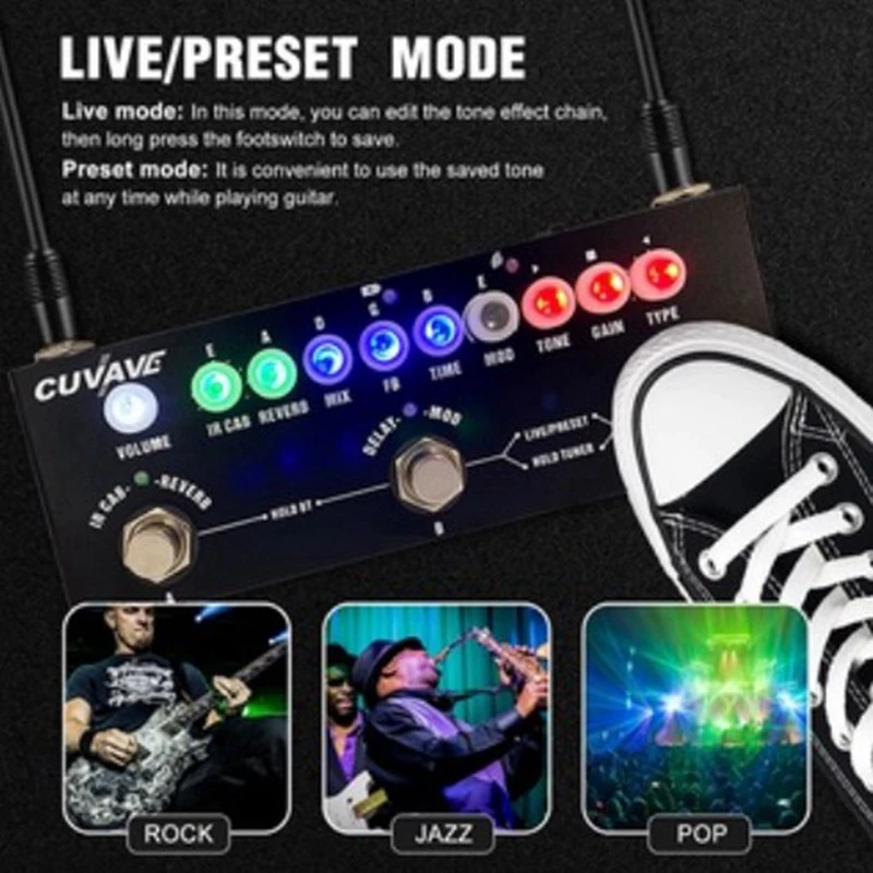 

CUVAVE/M-VAVE Baby Cube Electric Guitar Effective Bass Combination Effect Portable Multifunctional Electric Guitar