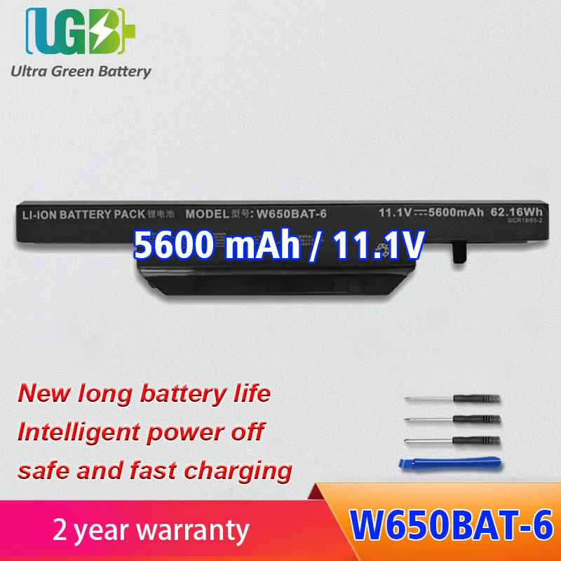 

UGB New W650BAT-6 w650bat 6 battery For Hasee K610C K650D K570N K710C K590C K750D G150SG G150S G150TC G150MG W650S W650BAT-6