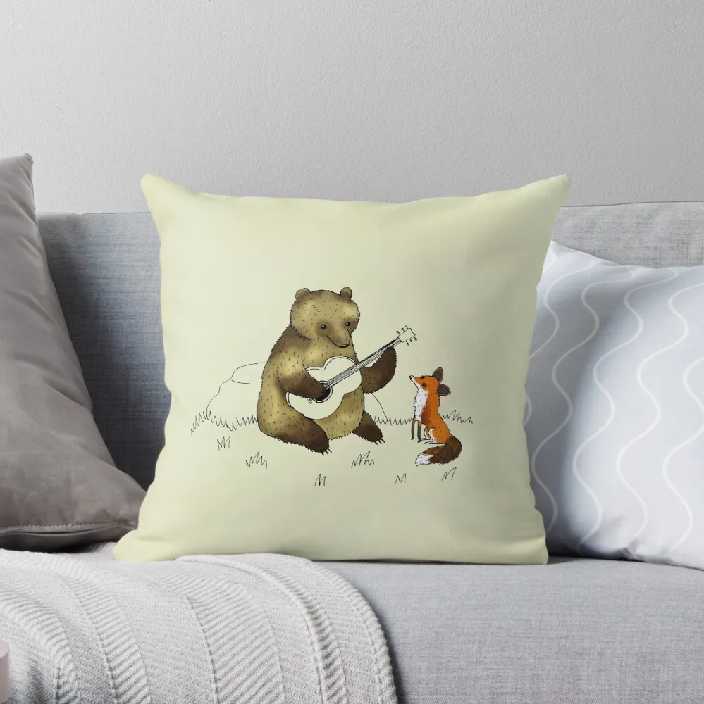 

Накидка на подушку Bear & Fox, чехол из полиэстера для украшения дома, накидка на подушку, накидка на подушку