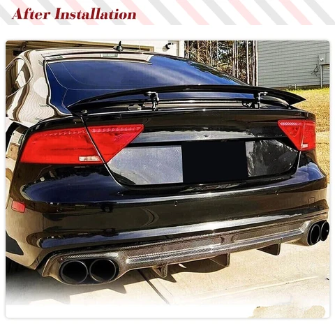 Автомобильные аксессуары для Audi A7 Sline S7, бампер 2011-2014, задний диффузор из углеродного волокна, спойлер, розничная