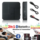 Приемник-передатчик KN326 2-в-1 Bluetooth 5,0, 3,5 мм RCA AUX для телевизора, компьютера, проекционный беспроводной усилитель для наушников, динамик