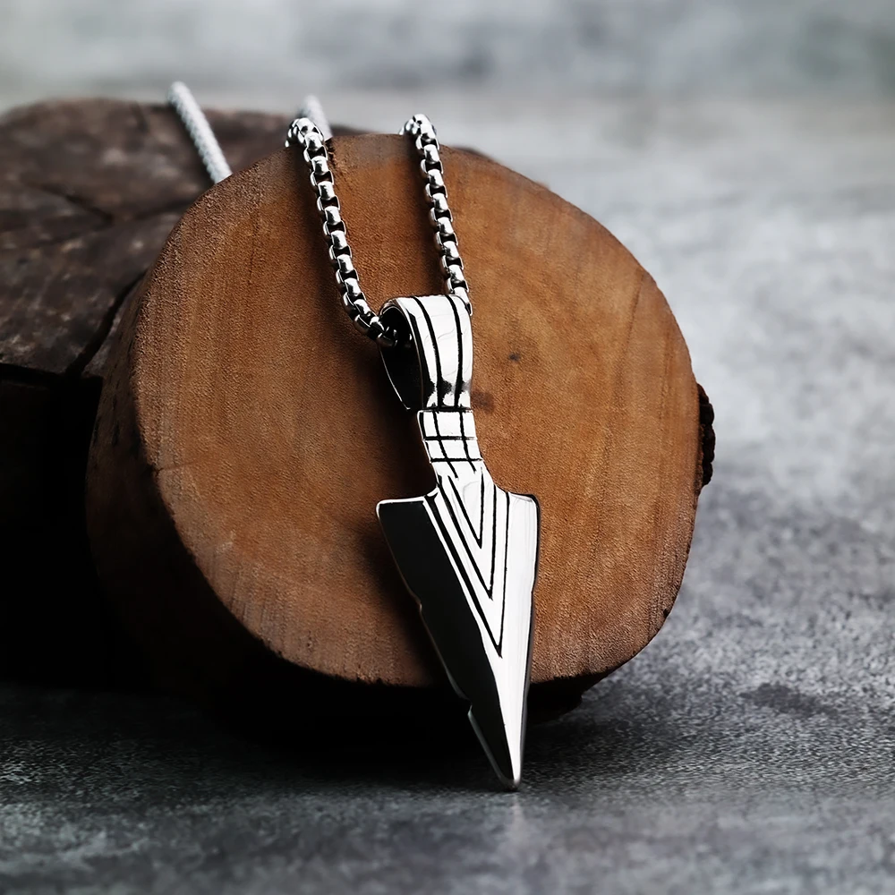Простое треугольное ожерелье с подвеской для мужчин и женщин викинги титановая