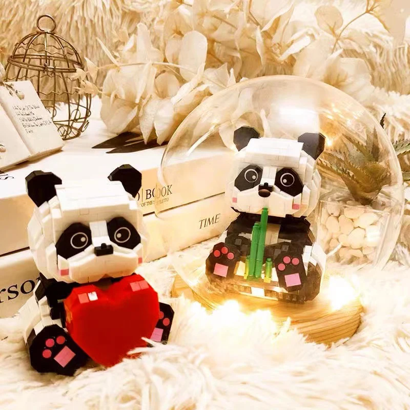 

Мини-конструктор детский серии, панда, Мультяшные животные, гигантская, алмазные блоки