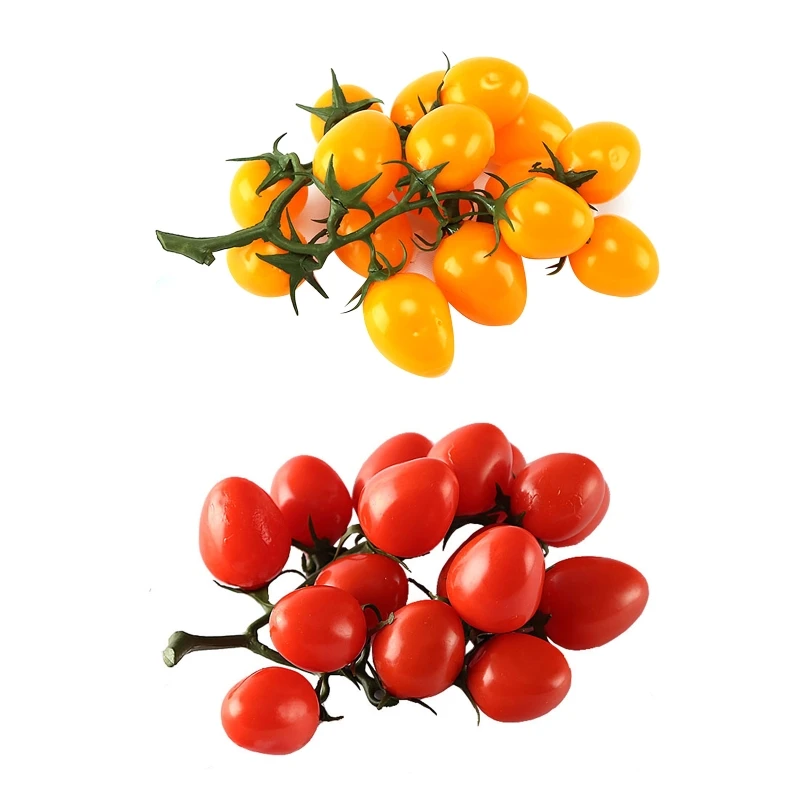 

Assorted Lifelike Fake Decorative Fruits Fake Cherry Tomatoes Vivid Faux Fruits for Outdoor Display, Studio Sketching