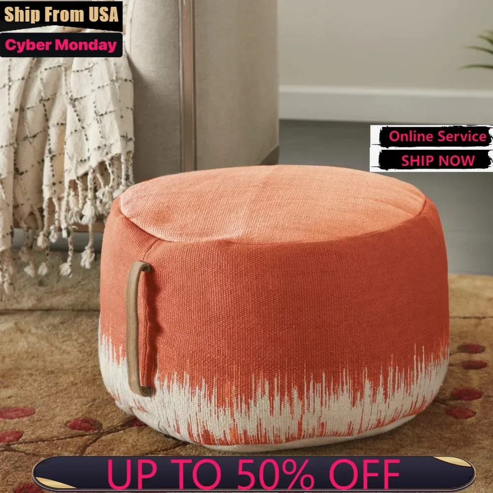 

Life Styles Clay Stonewash Drum Pouf , 20" x 20" x 12"