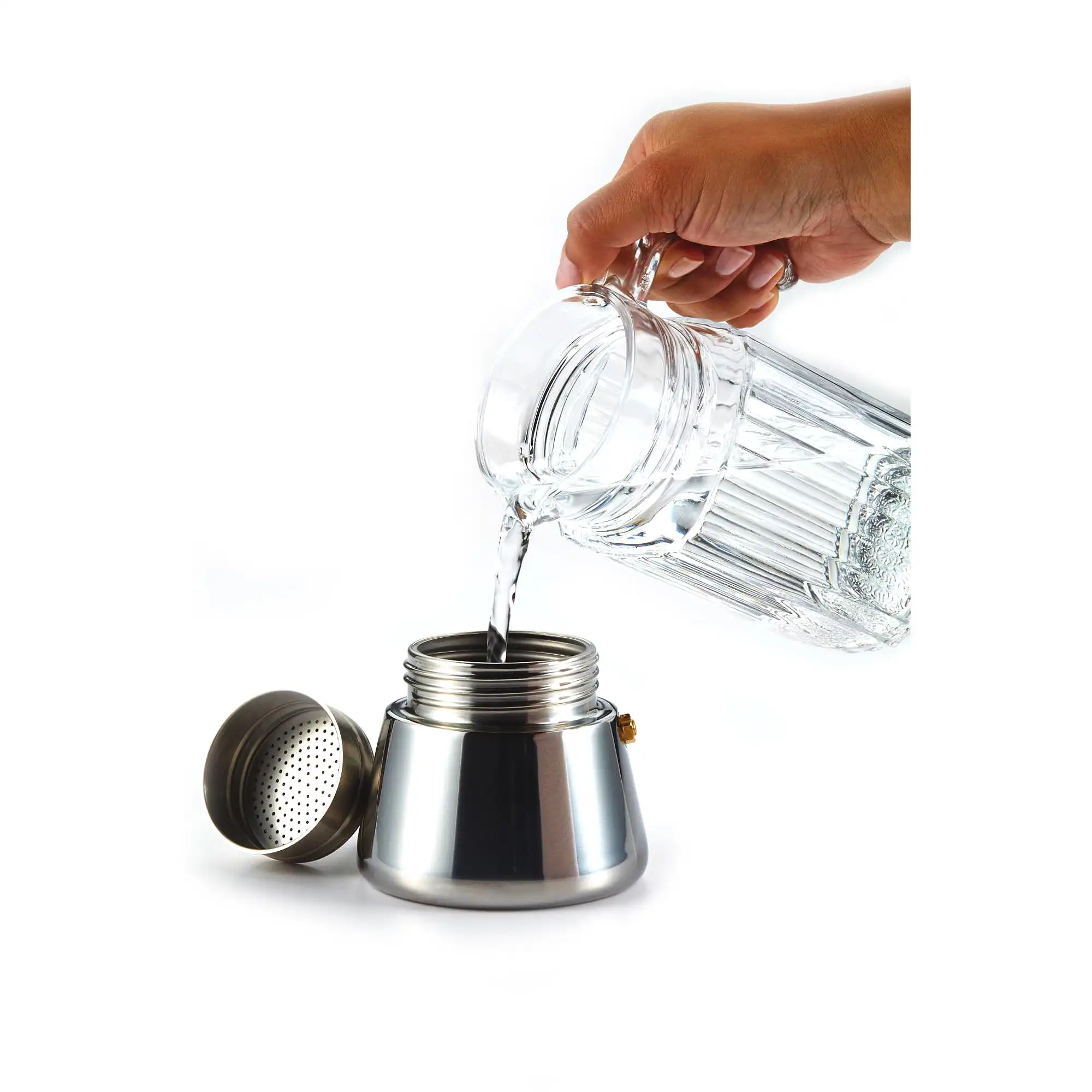 

Coffee Stainless Steel Stovetop Espresso Maker 32-Ounce accessories Fast ship
