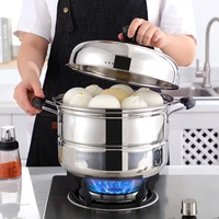 stainless food steamer cooker rice noodle roll steamery dumpling dim sum fish cooking pot gas stove cuiseur vapeur multi cooker