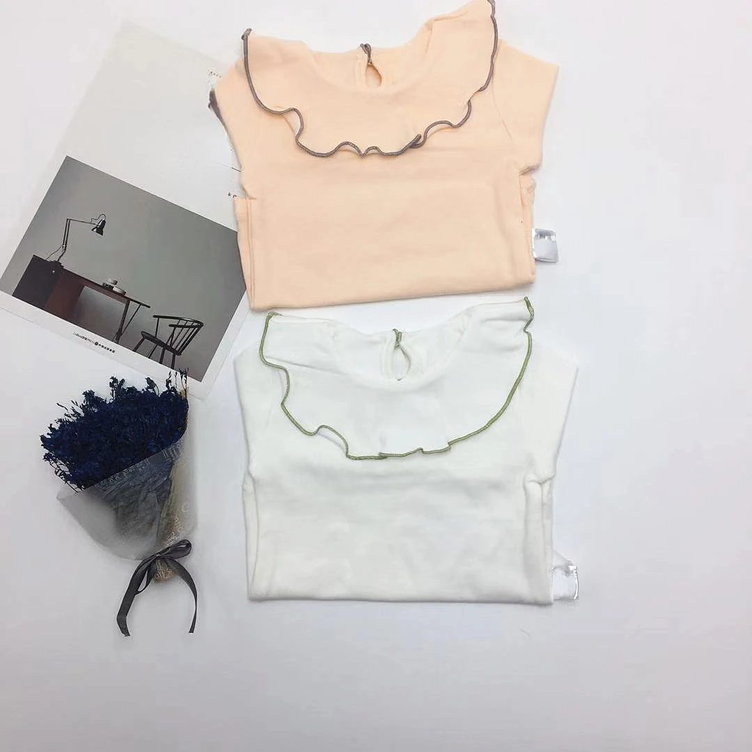 

Toddler Girls Shirt Long Sleeve Newborn Baby Tops Lotus Leaf Collar Pullovers for Girls Clothes Autumn Baby Clothes