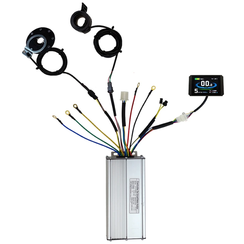 

36V/48V 1500W 35A Electric Bicycle Sine Wave Controller KT LCD8H Display&Thumb Throttle and Sensor SM Accessories