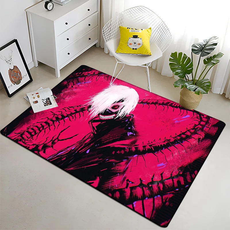 Hot Anime Tokyo Ghoul Printed Carpet for Living Room Large Area Rug Soft Carpet Home Decoration Yoga Mats Boho Rugs Dropshipping