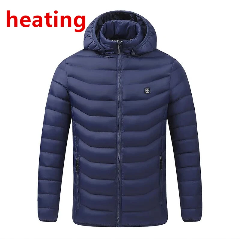 Men's Winter Zone 5 Intelligent Heating Cotton Padded Jacket Winter Men's Heating Jacket Electric Heating Cotton Padded Jacket