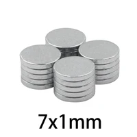 501002003005001000pcs 7x1 mm thin sheet n35 neodymium magnet disc powerful magnets round 7x1 mm permanent magnet 7mm1mm