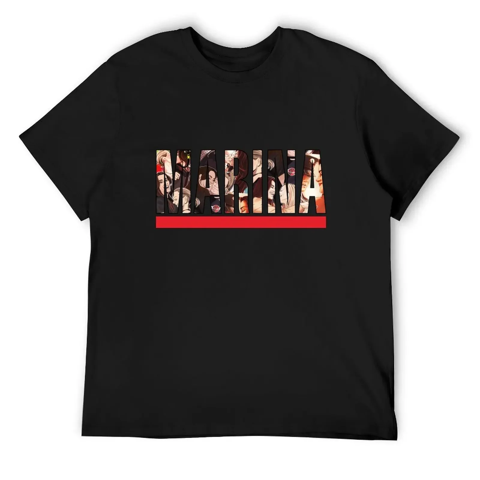 Футболка MARINA дешевые вещи винтажная рубашка в стиле аниме новое издание мужская