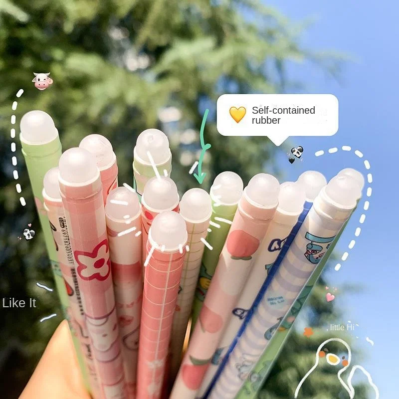 

10pcs/Set Erasable Gel Pen Cute Kawaii School Supplies Japanese Stationery Writing Gift Supplies Stationery Carrot School Pen