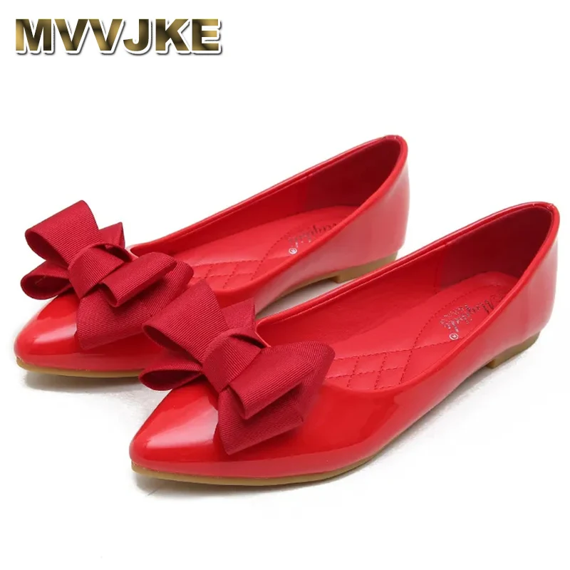 

Woman Pointed Toe Ballerina Flats Patent Leather Flat Shoes Slip on Ladies Casual Loafers Single Dress Shoes women flat shoes