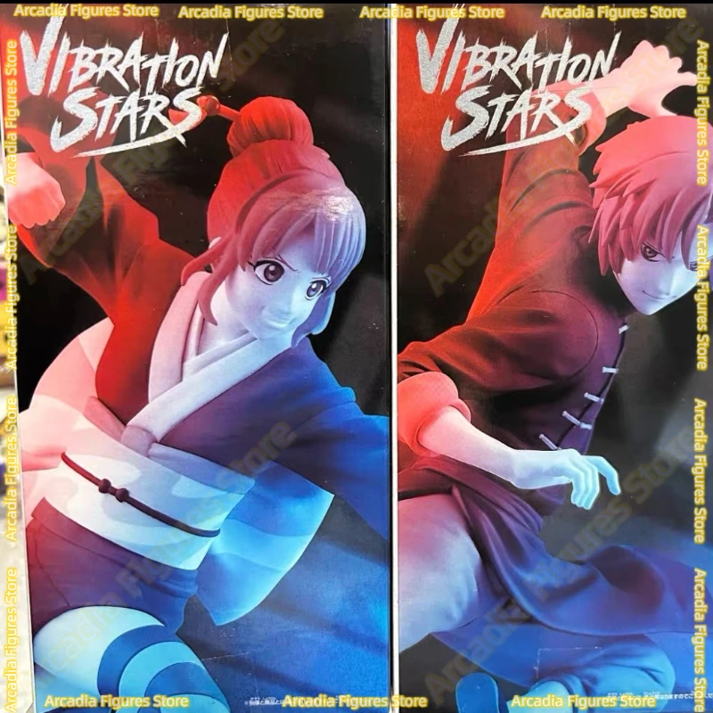 Фото В наличии Оригинальная фигурка BANDAI VShin Gekijouban Gintama Yoshiwara Daienjou Kagura Kamui Vibration Stars, модель из ПВХ №1
