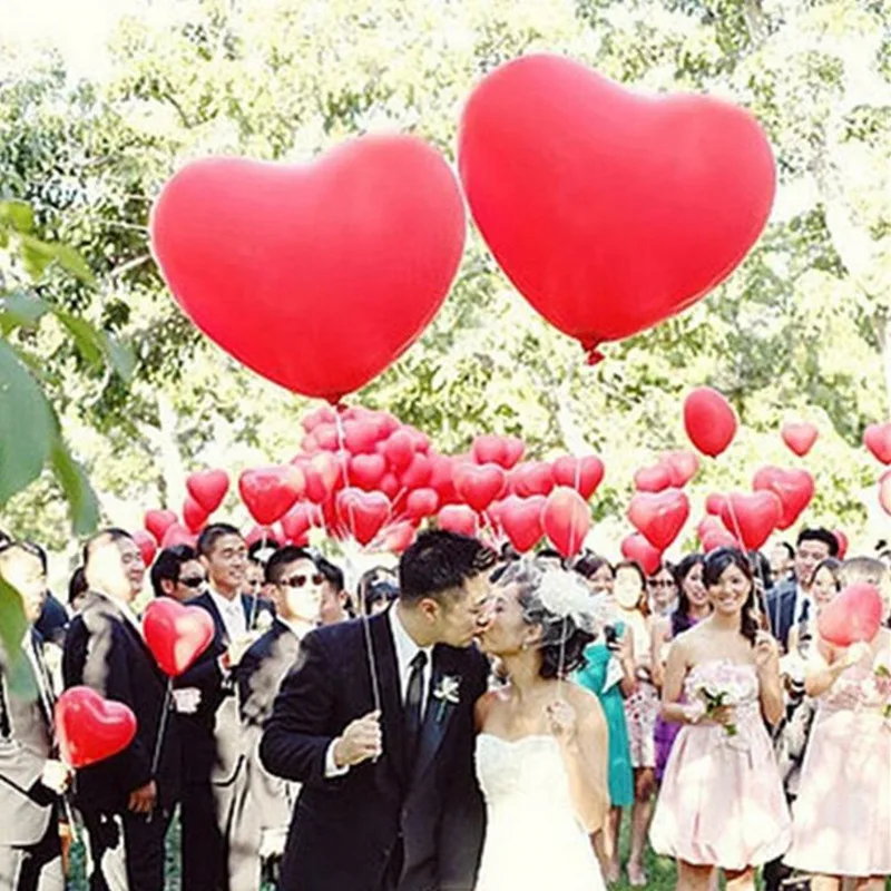 

36 Inch Heart-shaped Latex Balloon Birthday Proposal Confession Wedding Deco House Bride To Be Decoration Party