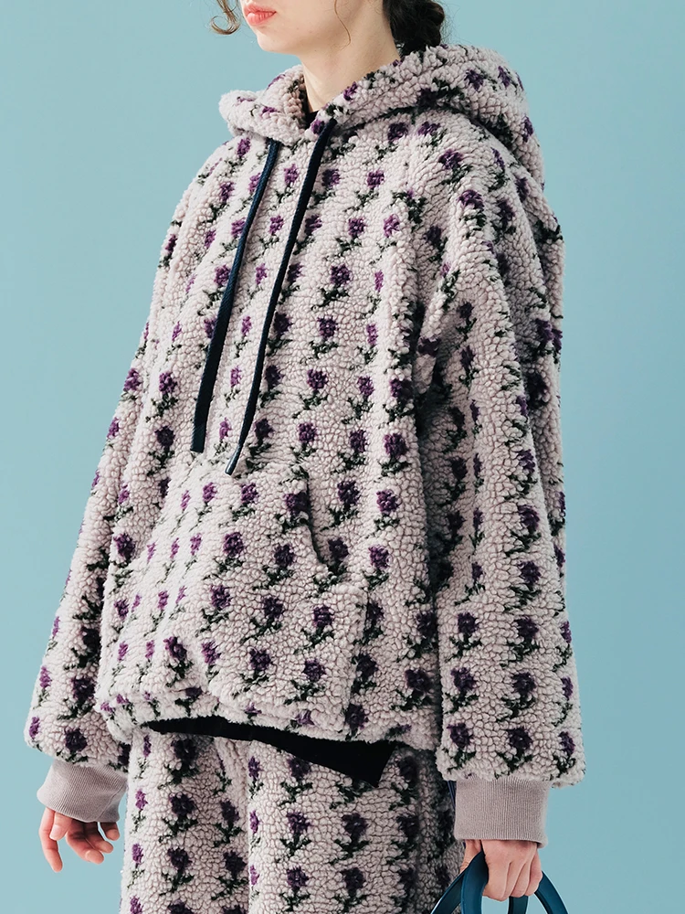 IMAKOKONI оригинальный дизайн теплая и плюшевая толстовка с длинными рукавами из