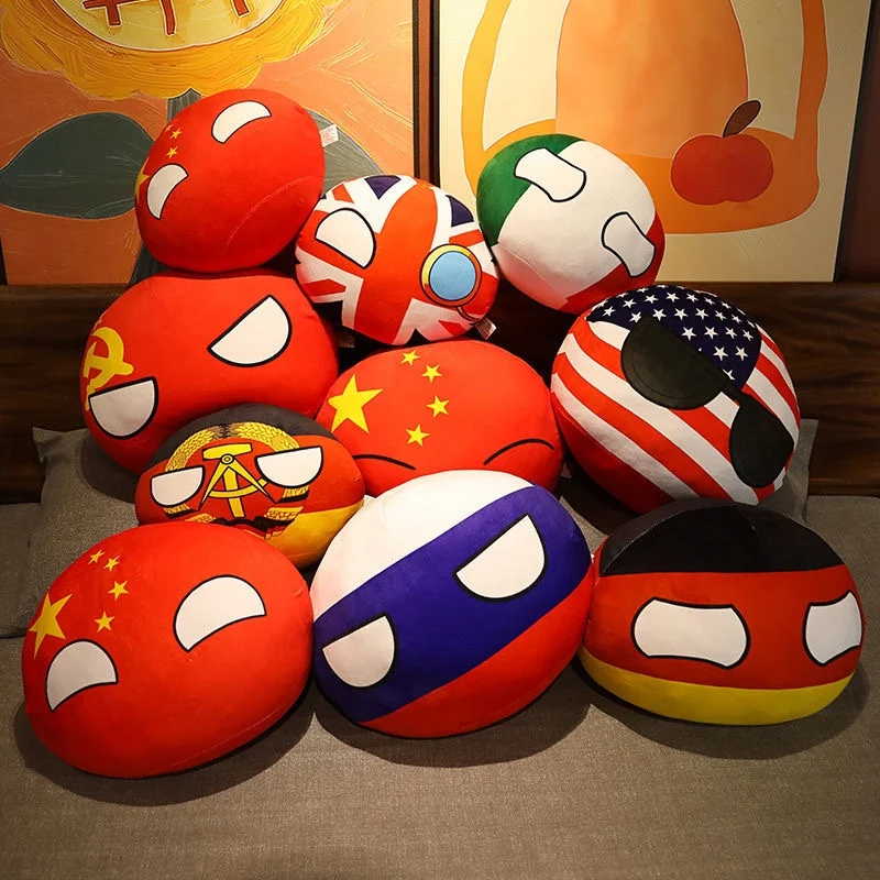 

10cm Canada Swiss Ukraine France USA Russia Italy Germany Japan Korea Countryball Polandball Plush Doll Bag Pendant Keychain