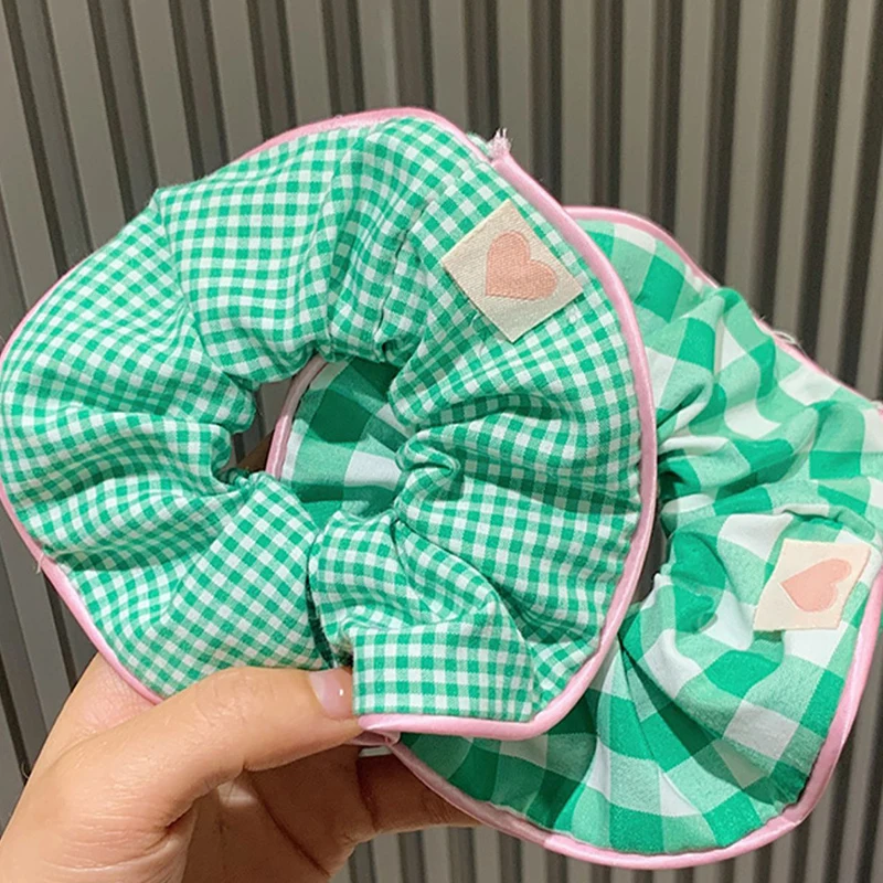 

1PCS DIY Floral Plaid Large Intestine Hair Scrunchie Accessories Women Ponytail Bun Elastic Hair Band Popular Fashion Headdress