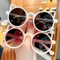 children cute cartoon cats bear sunglasses summer boys girls round sunglasses baby uv protection classic eyewear sunglasses