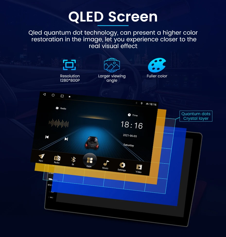 MLEVOLIN QLED Android11.0 автомобильное радио для Toyota RAIZE 2020 GPS-навигация видеоплеер SWC RDS 8G 128G