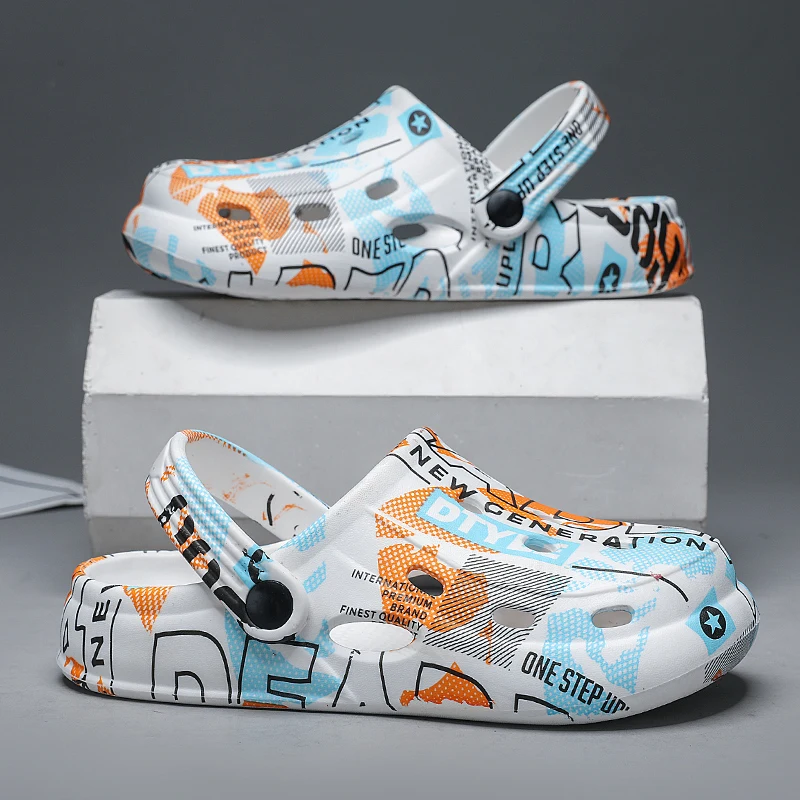 Сандалии с дырками для мужчин и женщин Нескользящие босоножки на толстой мягкой