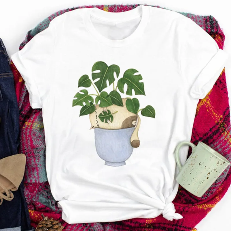 

Womens Graphic How Many Plants Lady Garden Top Flower Cute Sweet Plants Women T Tee Shirt Ladies Tshirt Female Clothes T-shirt