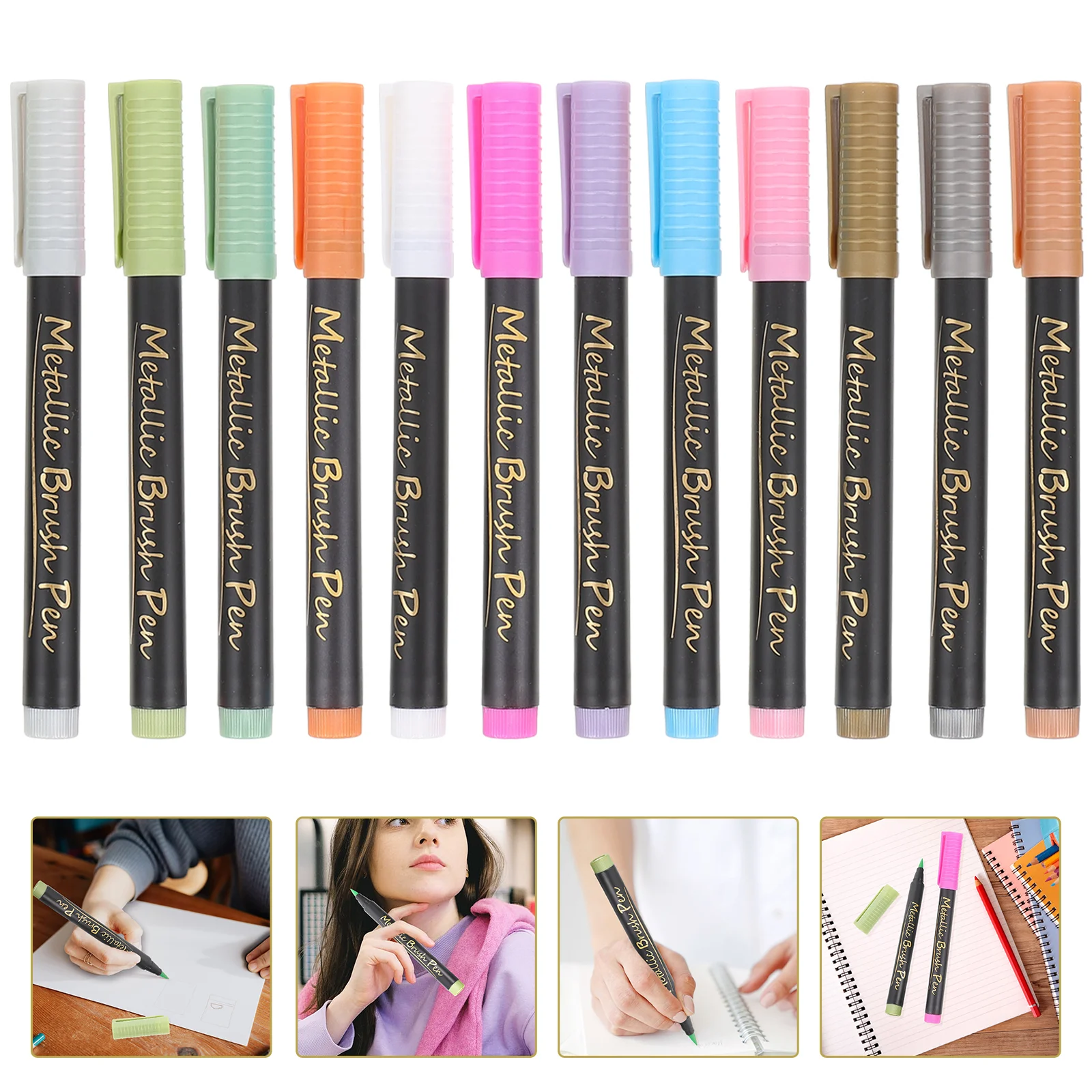 

Markers Marker Pen Pensmetallic Colored Adultthin Graffiti Coloring Signing Set White Shimmer Marking Highlighters Bible Glitter