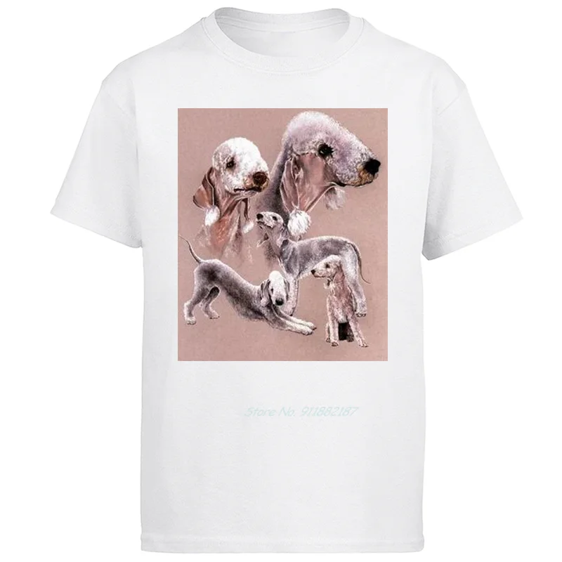 

Футболка Bedlington Terrier с принтом собаки, футболка с коротким рукавом и круглым вырезом, летняя уличная одежда в стиле Харадзюку, мужская одежда