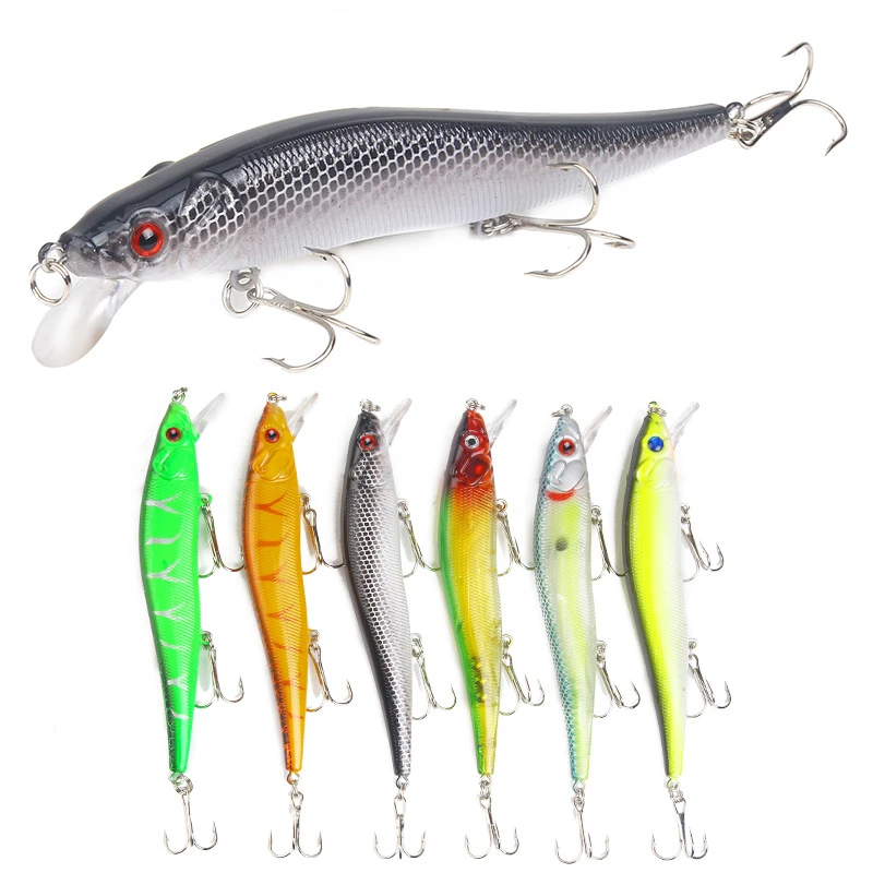 

1Pcs New Minnow Lures Wobblers Fishing Lure 15g 11cm Artificial Bionic Fake Bait Sinking Hard Baits with Hook Sea Fishing Tackle