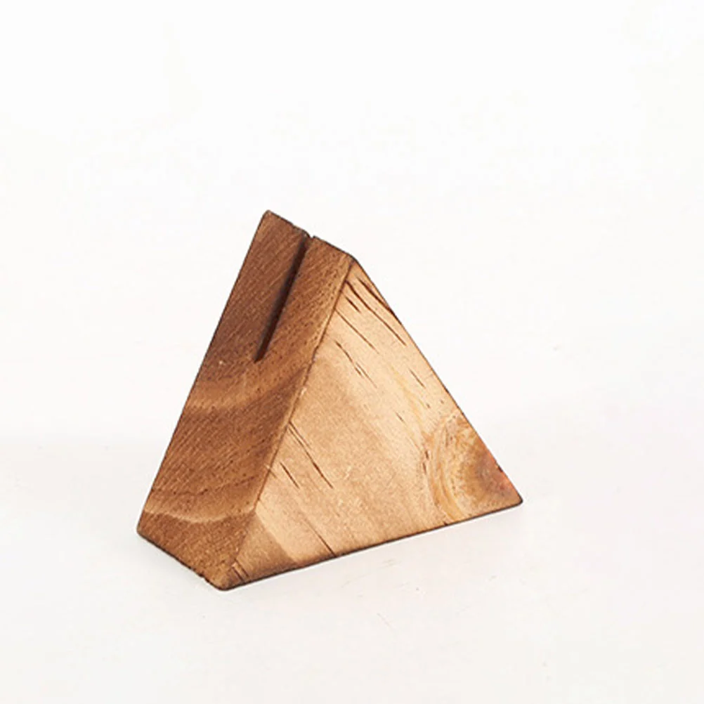 

5 Pcs Business Card Holder Gift Holders Post Album Display Base Stand Wood Men Organizer Desk