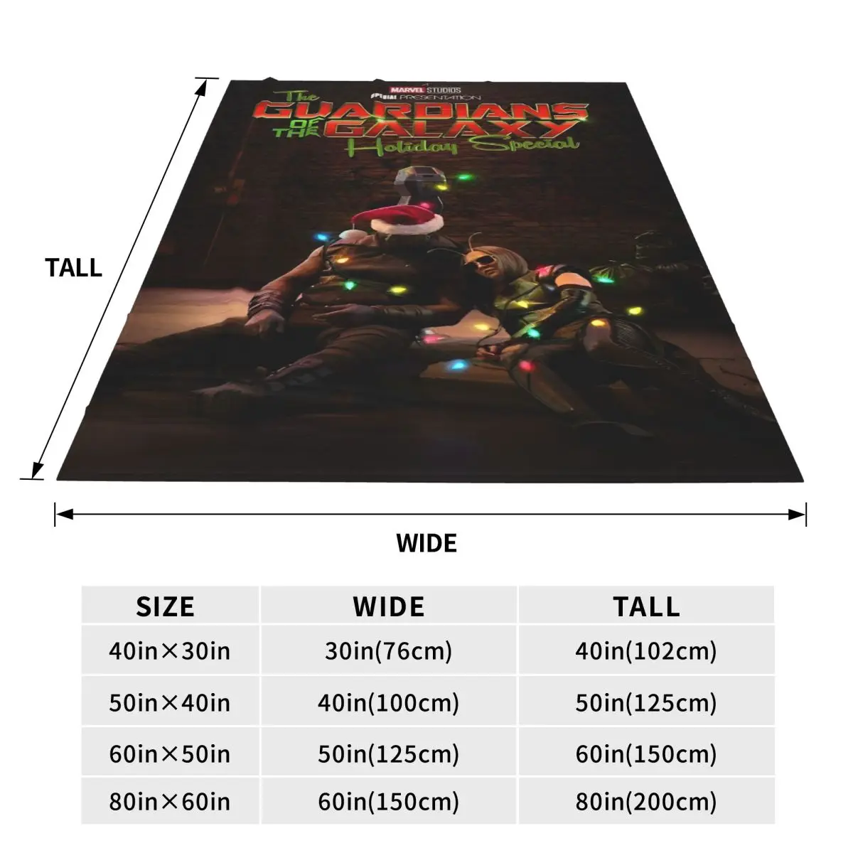 Одеяло Стражи Галактики рождественское декоративное фланелевое одеяло для