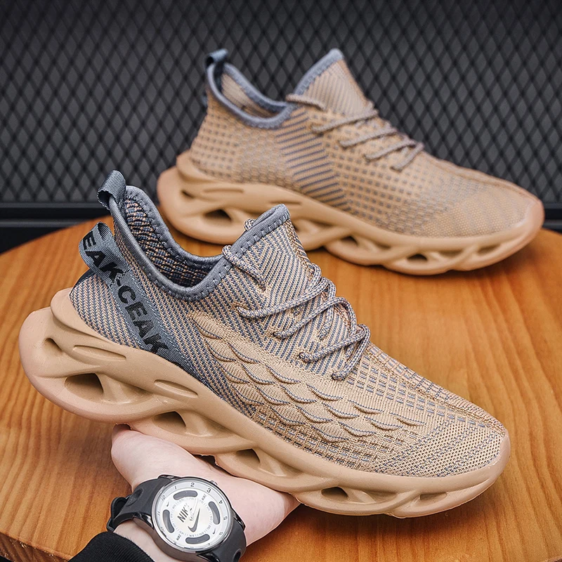 Summer Large Size Running Snekaers for Men Quality Lace-up Athletic Shoes Comfort All-match Tenis Masculino Fashion Super Light