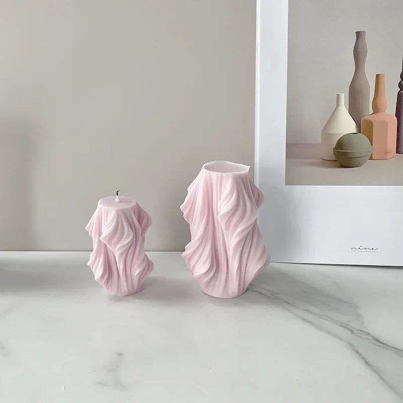 Новая вращающаяся силиконовая форма для свечей с геометрическим нерегулярным