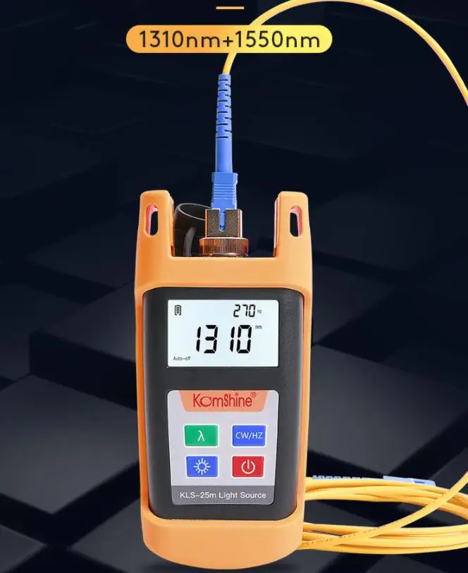 KLS-25M Dual Wavelength Hand-Held Stabilized Laser Light Source Single Mode Stabilized Light Source Fiber1310/1550nm