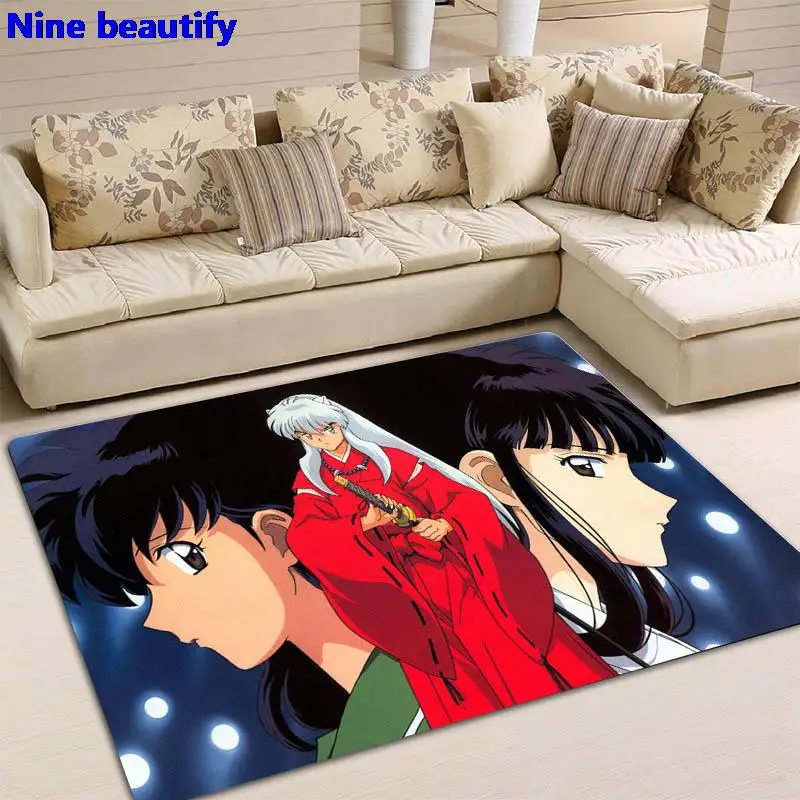 

Inuyasha Anime Print Carpet Children Play Carpet Living Room Rug Tapis Bedroom Non-slip Carpet Photography Props Birthday Gift