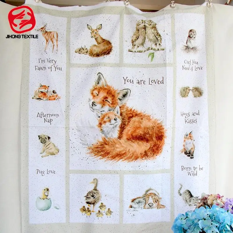 

90x110cm Positioning Cloth Animal Home Fabric Per Yard Tablecloth Decoration Small Short Curtain Sewing Clothes Accessories