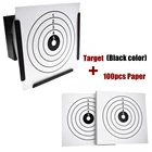 Патрон для пневматического ружья с заменяемыми мишенями, 14x14 см, квадратная мишень для охоты, пейнтбола с бумагой 100 шт.