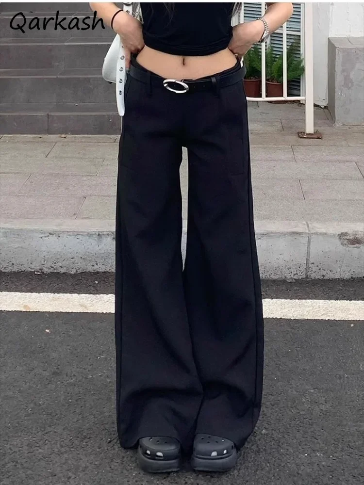 Джинсы для женщин универсальные черные с низкой талией осенние новые эластичные