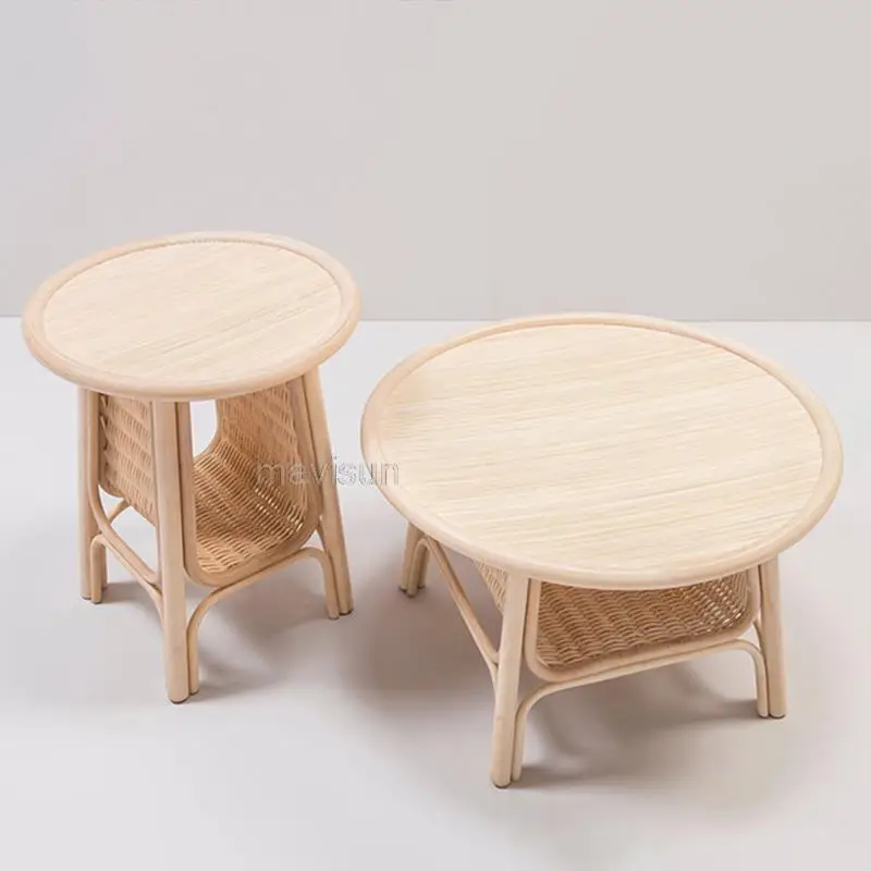 Новый современный ротанговый боковой столик для дома в гостиную спальню новый