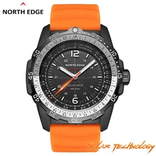 NORTH EDGE EVOQUE 2 Men Digital Military Watch Waterproof 50M Men's Sport Wristwatches Solar Power Luminous Enviormentally Clock