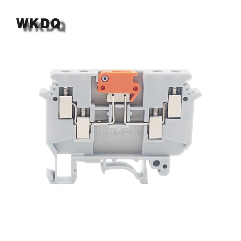 

5Pcs JUDK 4-MTK DIN Rail Terminal Block Knife Disconnect Screw 2 Level 4-Connect Termin Strip Wire Electrical Connector UDK4 MTK